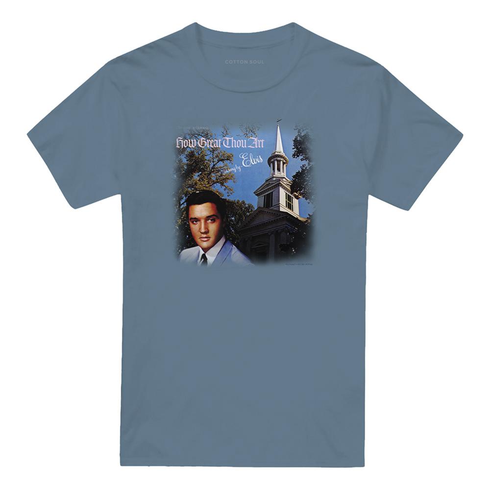 Carolina Blue - Front - Elvis Presley Unisex Adult How Great Thou Art T-Shirt