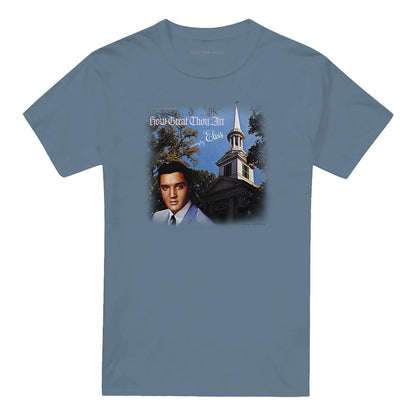 Carolina Blue - Front - Elvis Presley Unisex Adult How Great Thou Art T-Shirt