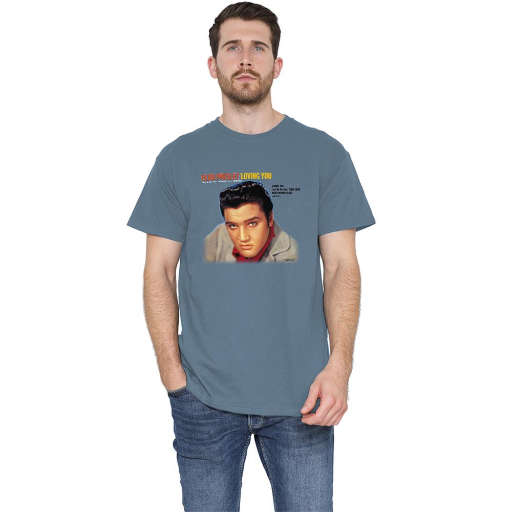 Carolina Blue - Back - Elvis Presley Unisex Adult Loving You Soundtrack T-Shirt