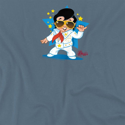 Carolina Blue - Side - Elvis Presley Unisex Adult Jumpsuit T-Shirt