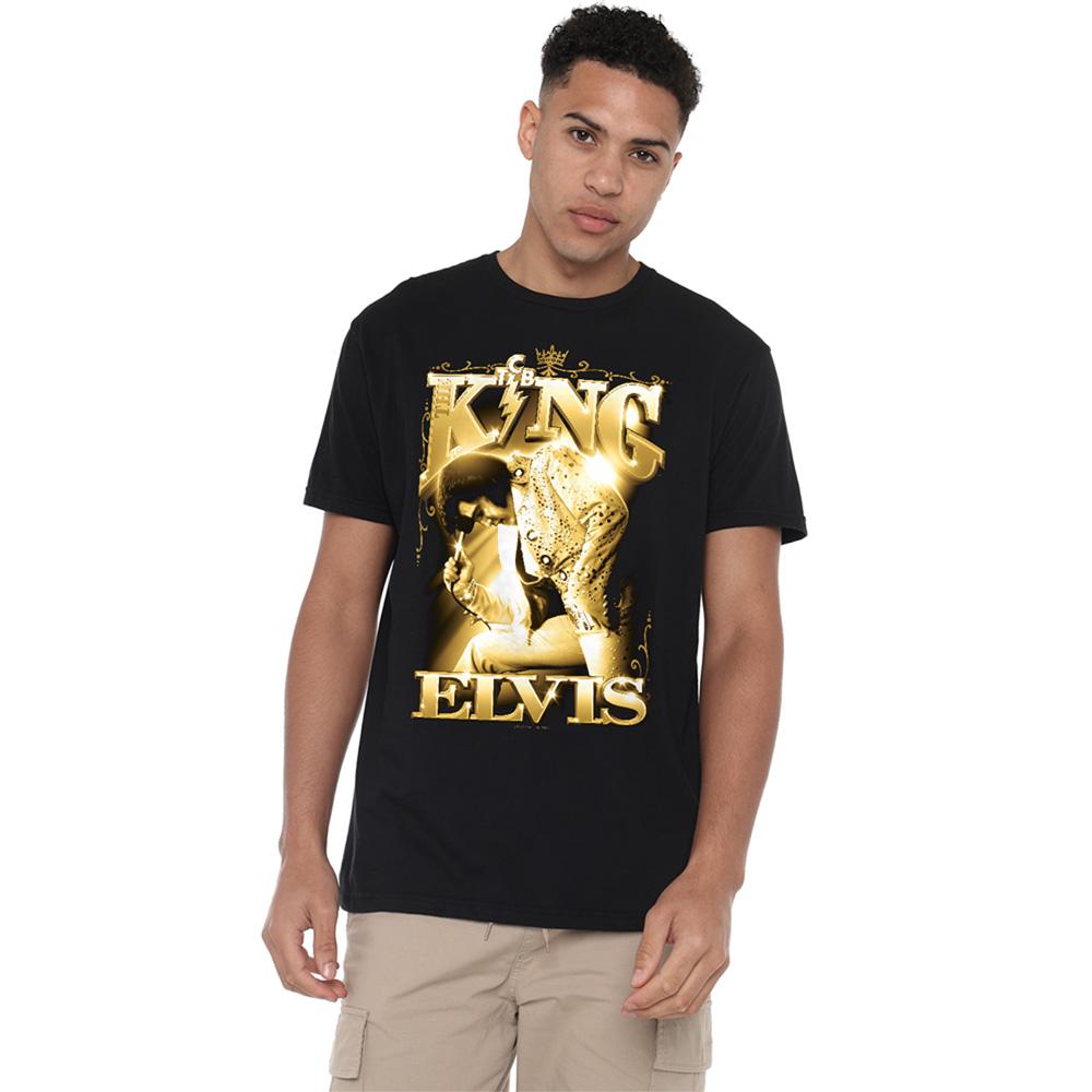 Black - Back - Elvis Presley Unisex Adult The King T-Shirt