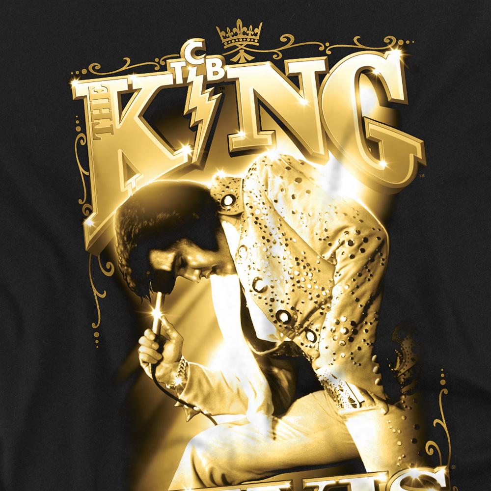 Black - Side - Elvis Presley Unisex Adult The King T-Shirt