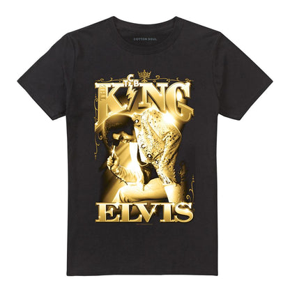 Black - Front - Elvis Presley Unisex Adult The King T-Shirt