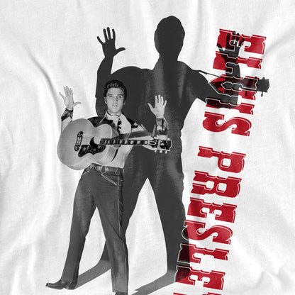 White - Side - Elvis Presley Unisex Adult Look No Hands T-Shirt