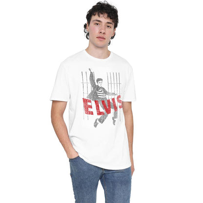 White - Back - Elvis Presley Unisex Adult Iconic Pose T-Shirt
