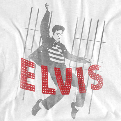 White - Side - Elvis Presley Unisex Adult Iconic Pose T-Shirt