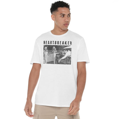 White - Back - Elvis Presley Unisex Adult Heartbreaker T-Shirt