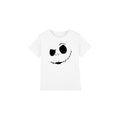 White - Front - The Nightmare Before Christmas Childrens-Kids Jack Face T-Shirt