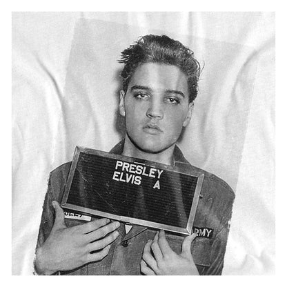 White - Side - Elvis Presley Unisex Adult Mugshot T-Shirt