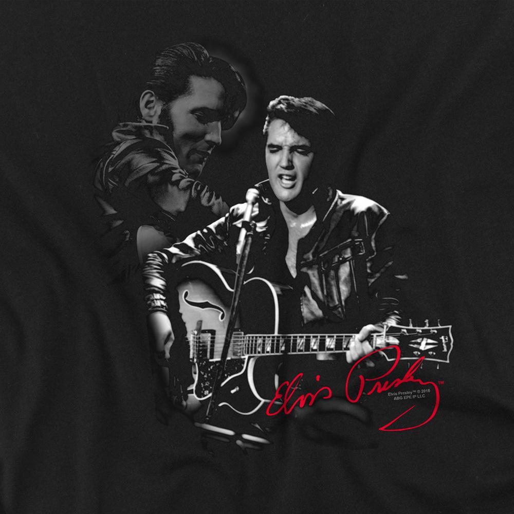 Black - Side - Elvis Presley Unisex Adult Show Stopper T-Shirt