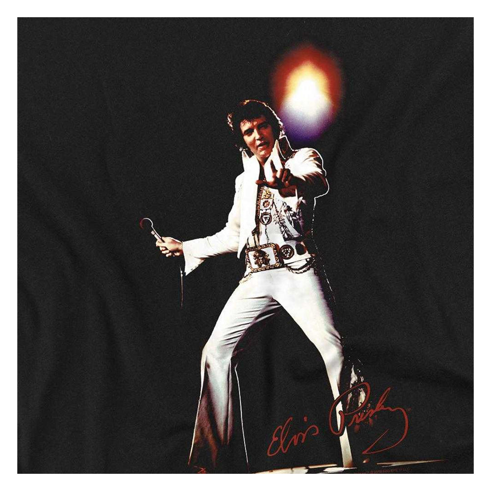 Black - Side - Elvis Presley Unisex Adult Glorious T-Shirt
