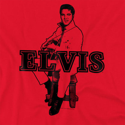 Red - Side - Elvis Presley Unisex Adult Jamming T-Shirt