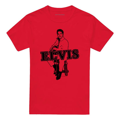 Red - Front - Elvis Presley Unisex Adult Jamming T-Shirt
