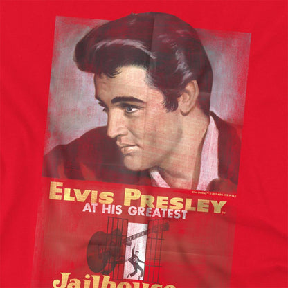 Red - Side - Elvis Presley Unisex Adult Jailhouse Rock Poster T-Shirt