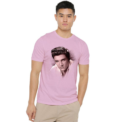 Pink - Back - Elvis Presley Unisex Adult The Stare T-Shirt