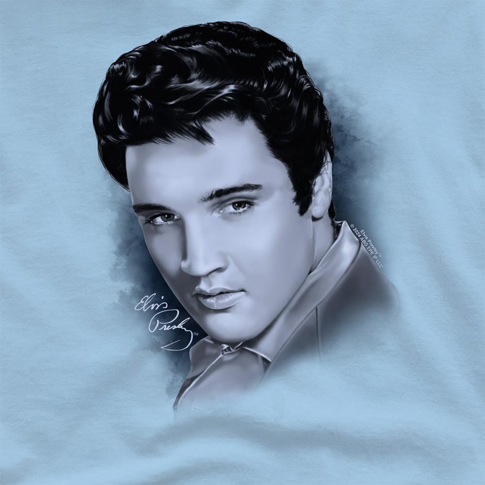 Light Blue - Side - Elvis Presley Unisex Adult Dreamy T-Shirt