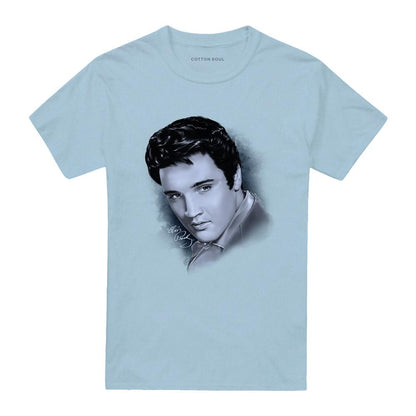 Light Blue - Front - Elvis Presley Unisex Adult Dreamy T-Shirt