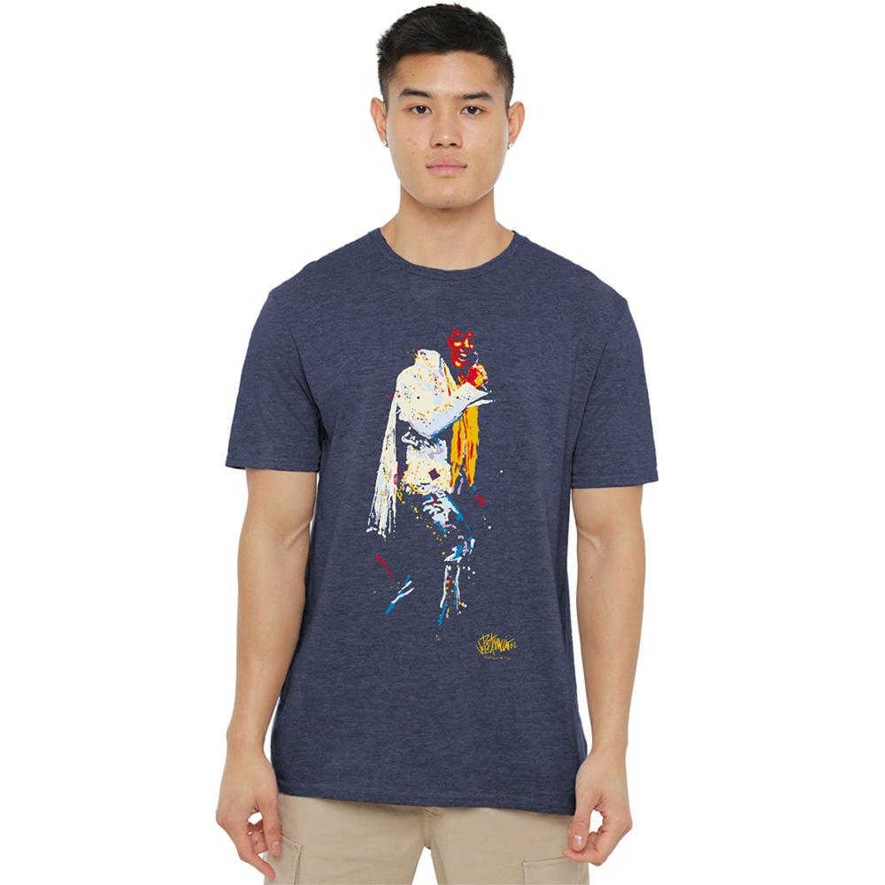 Navy - Back - Elvis Presley Unisex Adult Yellow Scarf T-Shirt