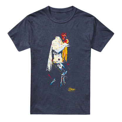 Navy - Front - Elvis Presley Unisex Adult Yellow Scarf T-Shirt