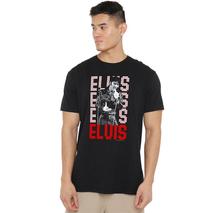 Black - Back - Elvis Presley Unisex Adult 1968 T-Shirt