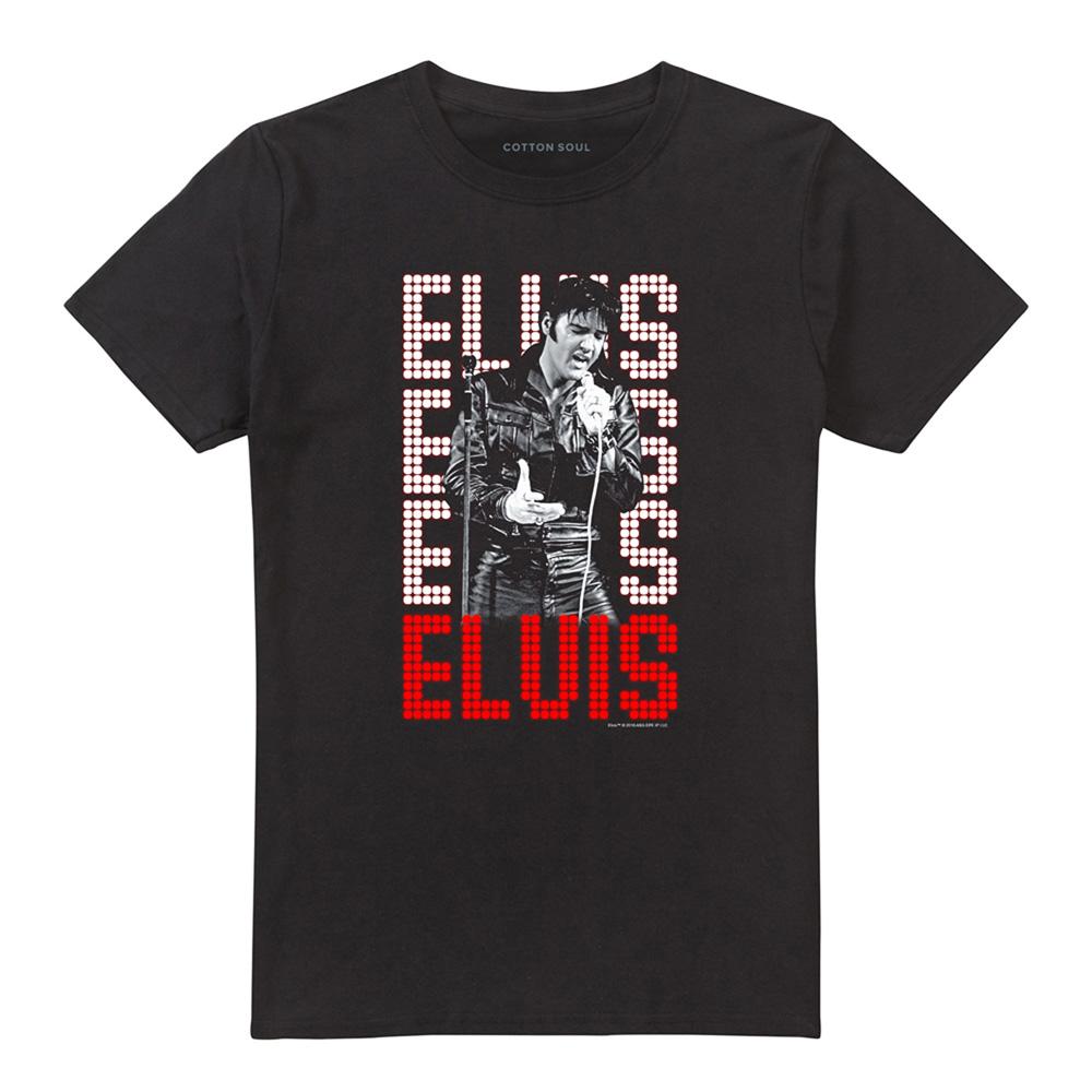 Black - Front - Elvis Presley Unisex Adult 1968 T-Shirt