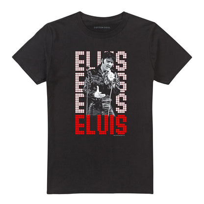 Black - Front - Elvis Presley Unisex Adult 1968 T-Shirt