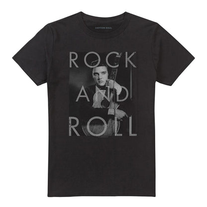 Black - Front - Elvis Presley Unisex Adult Rock And Roll T-Shirt