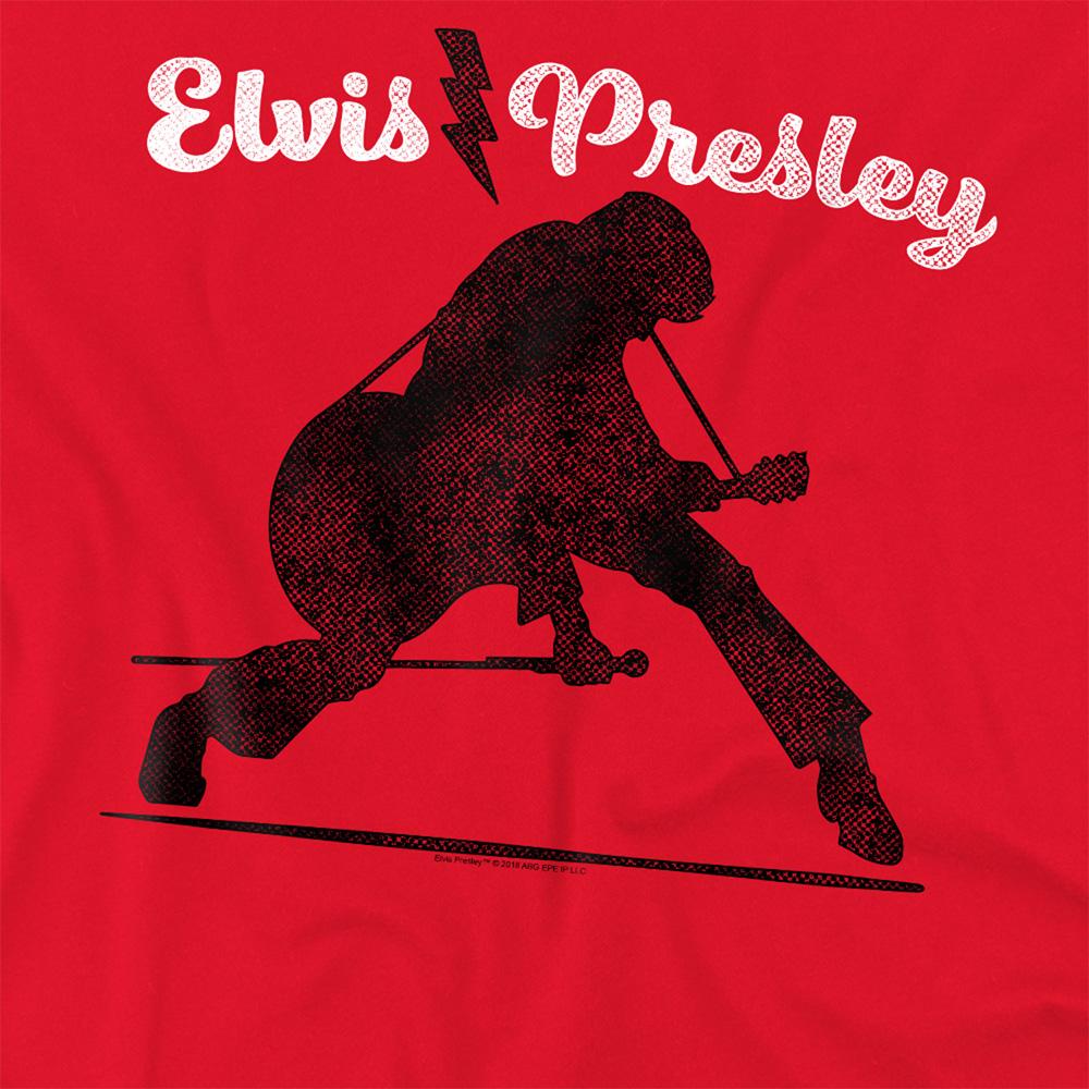 Red - Side - Elvis Presley Unisex Adult Overprint T-Shirt