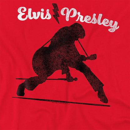 Red - Side - Elvis Presley Unisex Adult Overprint T-Shirt