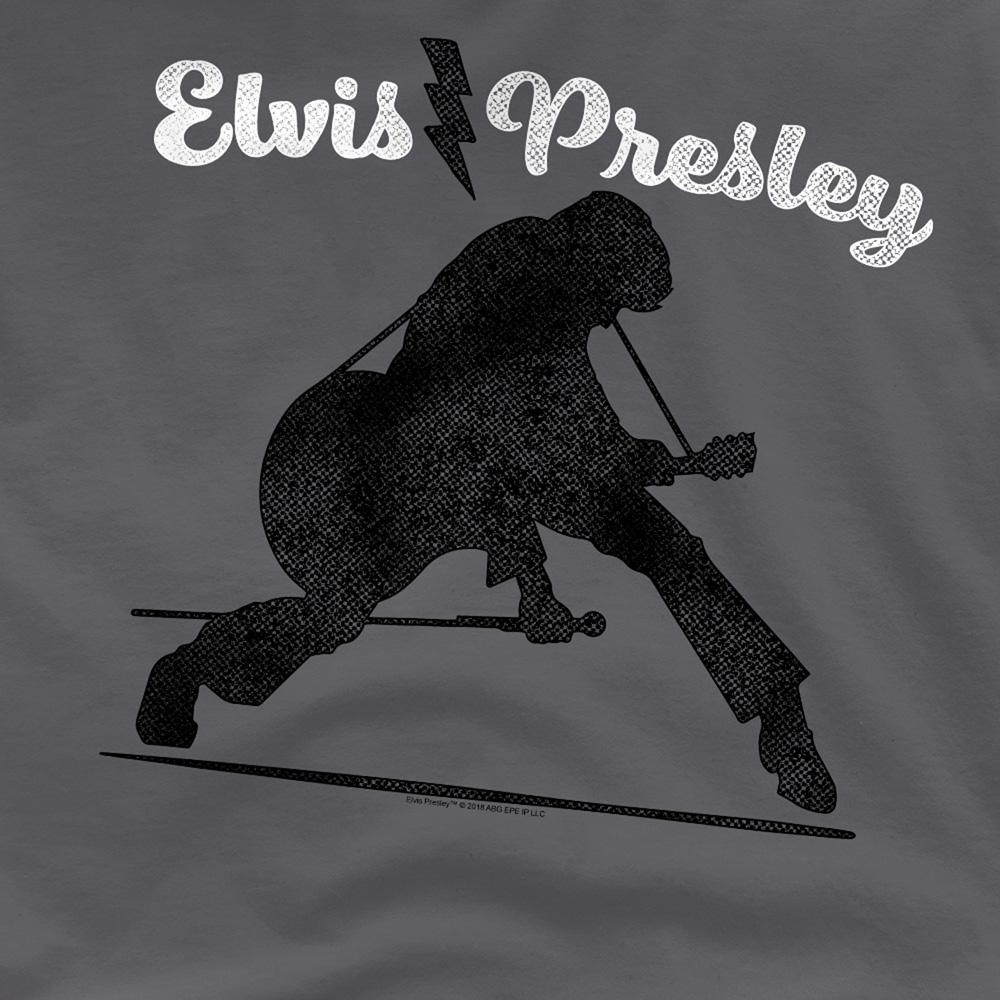 Charcoal - Side - Elvis Presley Unisex Adult Overprint T-Shirt