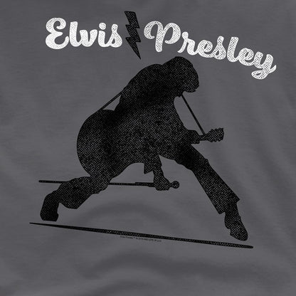 Charcoal - Side - Elvis Presley Unisex Adult Overprint T-Shirt