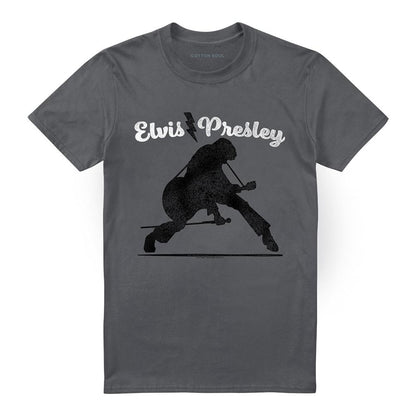 Charcoal - Front - Elvis Presley Unisex Adult Overprint T-Shirt