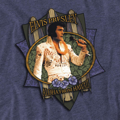 Navy - Side - Elvis Presley Unisex Adult Aloha From Hawaii T-Shirt