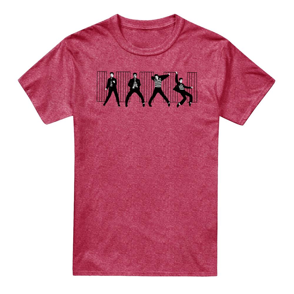 Red - Front - Elvis Presley Unisex Adult Jailhouse Rock T-Shirt