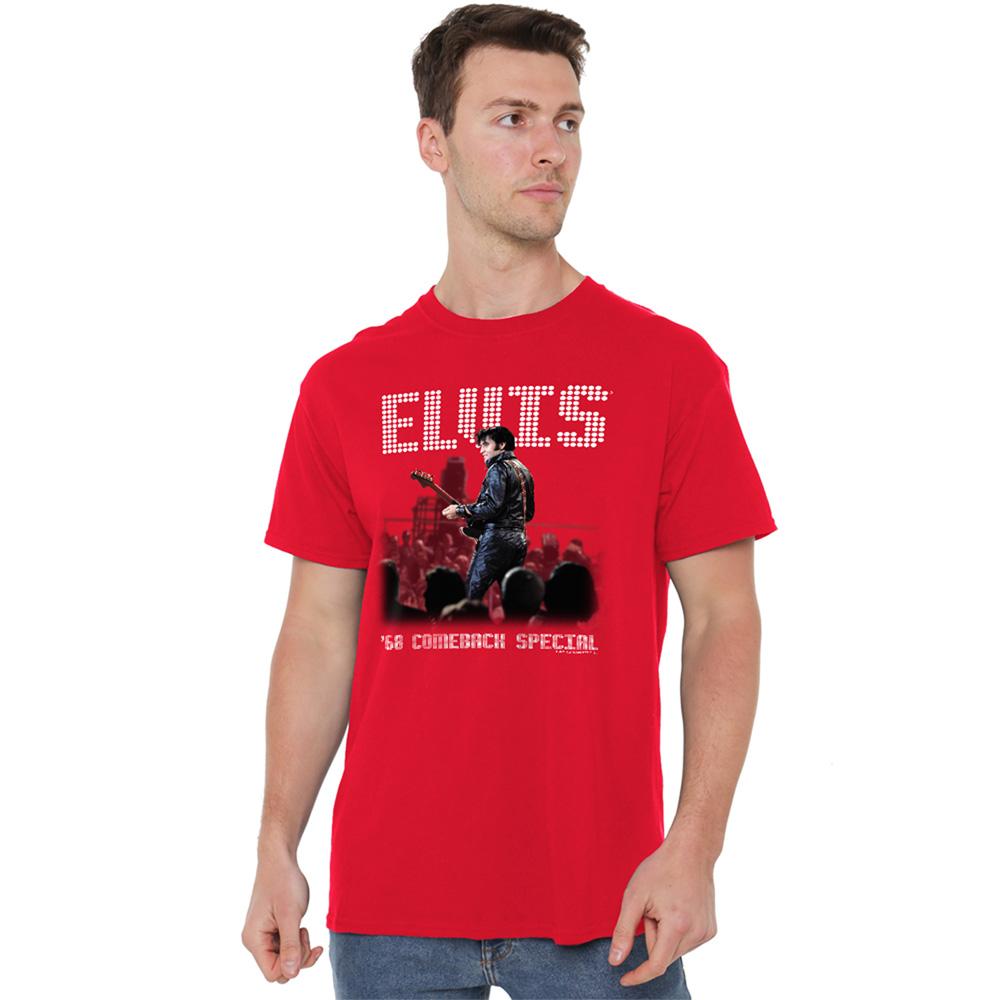 Red - Back - Elvis Presley Unisex Adult Return Of The King T-Shirt