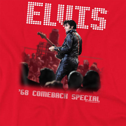 Red - Side - Elvis Presley Unisex Adult Return Of The King T-Shirt