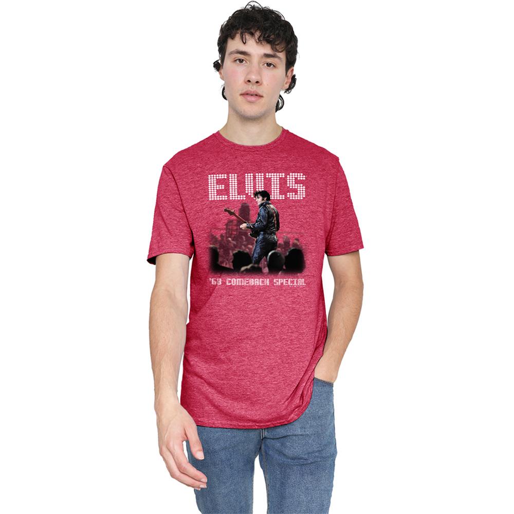 Red - Back - Elvis Presley Unisex Adult Return Of The King T-Shirt