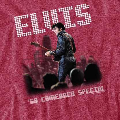 Red - Side - Elvis Presley Unisex Adult Return Of The King T-Shirt