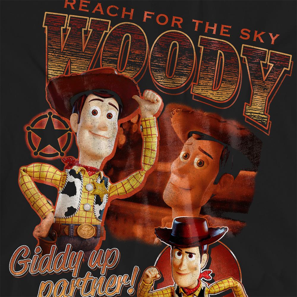 Black - Side - Toy Story Womens-Ladies Sheriff Woody Homage T-Shirt