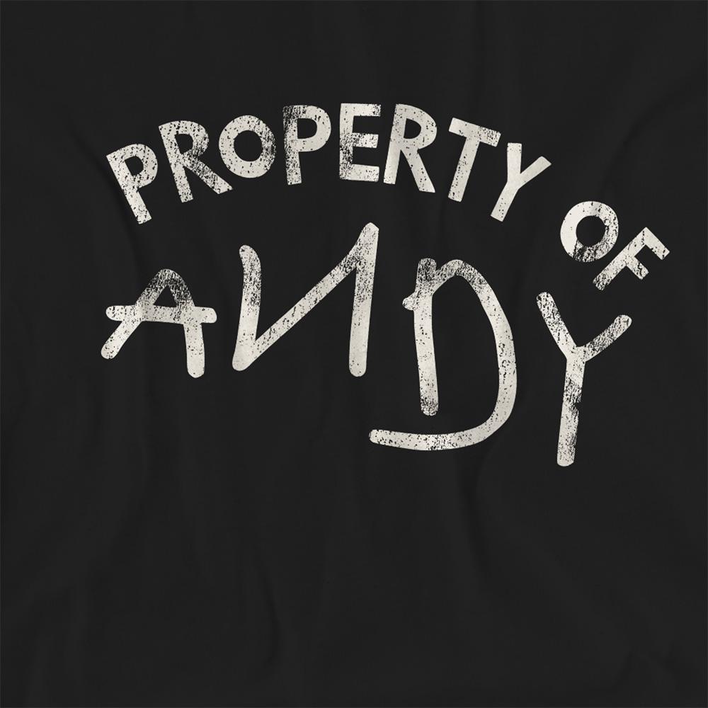 Black - Side - Toy Story Womens-Ladies Property Of Andy T-Shirt
