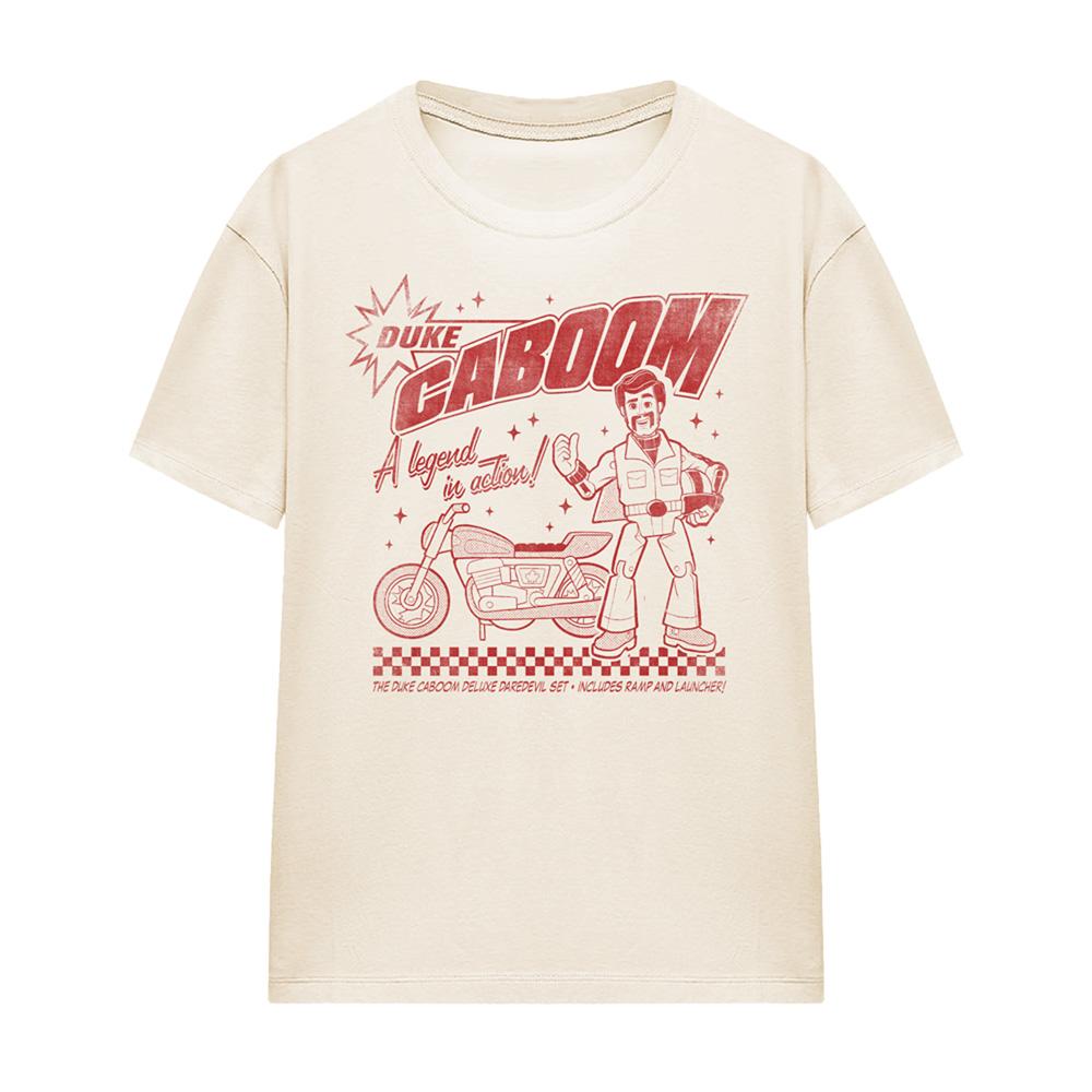 Natural - Front - Toy Story Womens-Ladies Duke Caboom Retro T-Shirt