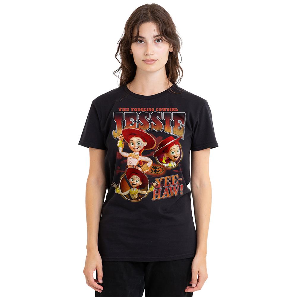 Black - Back - Toy Story Womens-Ladies Cowgirl Jessie Homage T-Shirt