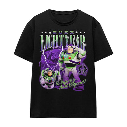Black - Front - Toy Story Womens-Ladies Buzz Lightyear Homage T-Shirt