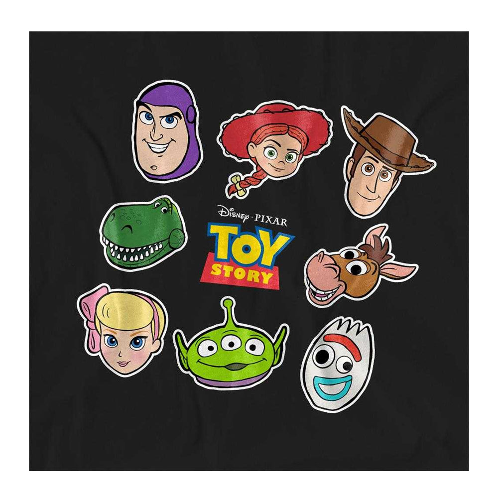 Black - Side - Toy Story Womens-Ladies Character Face Cut Out T-Shirt