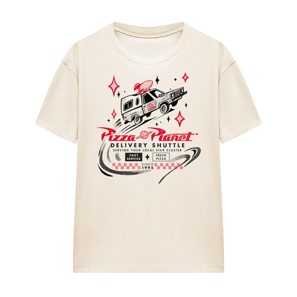 Natural - Front - Toy Story Womens-Ladies Pizza Planet Delivery T-Shirt