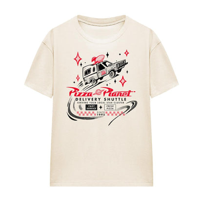Natural - Front - Toy Story Womens-Ladies Pizza Planet Delivery T-Shirt