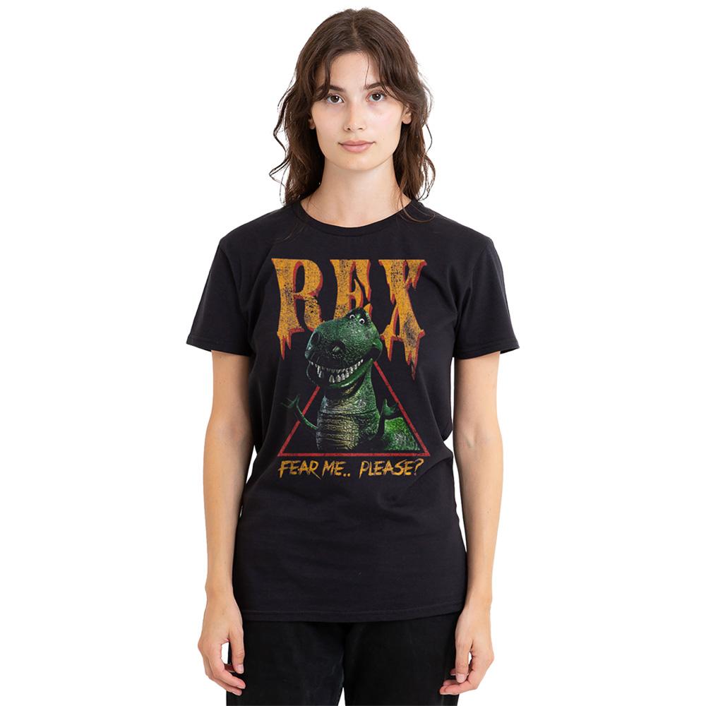 Black - Back - Toy Story Womens-Ladies Fear Me Rex T-Shirt