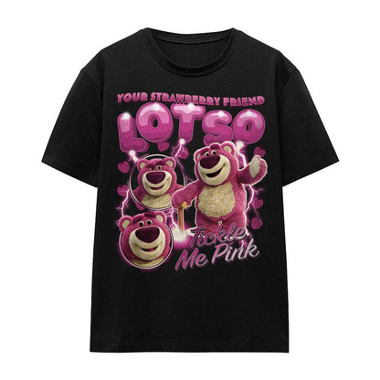 Black - Front - Toy Story Womens-Ladies Strawberry Lotso Homage T-Shirt