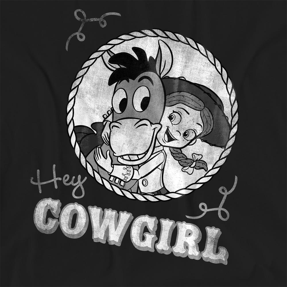 Black - Side - Toy Story Womens-Ladies Hey Cowgirl Jessie T-Shirt