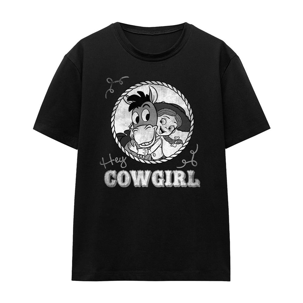 Black - Front - Toy Story Womens-Ladies Hey Cowgirl Jessie T-Shirt